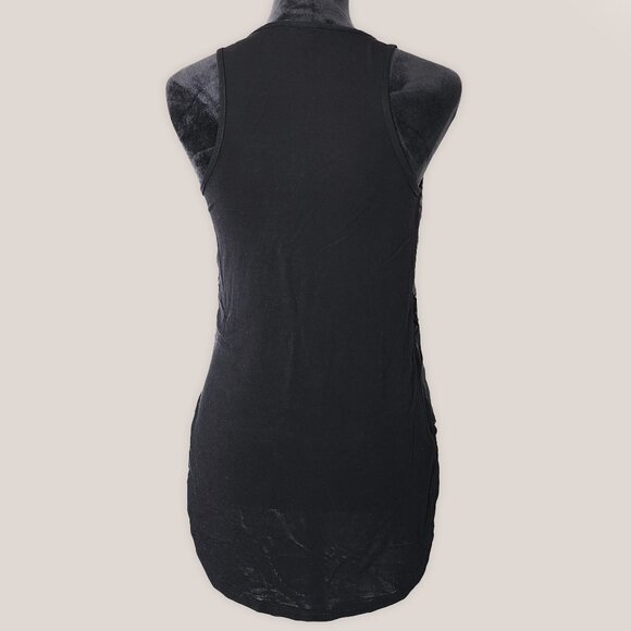 MOSSIMO Black Burnout Velvet Tank Top V Neck | Women's Blouse Shirt - Picture 4 of 9